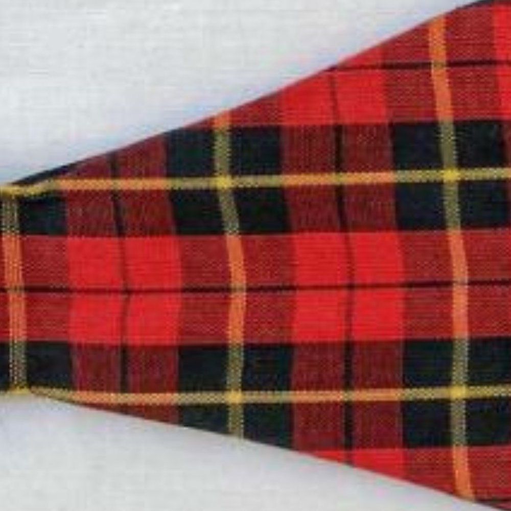 Vintage Lyton's Red Multi Wallace Tartan Plaid Cummerbund - Picture 8 of 8